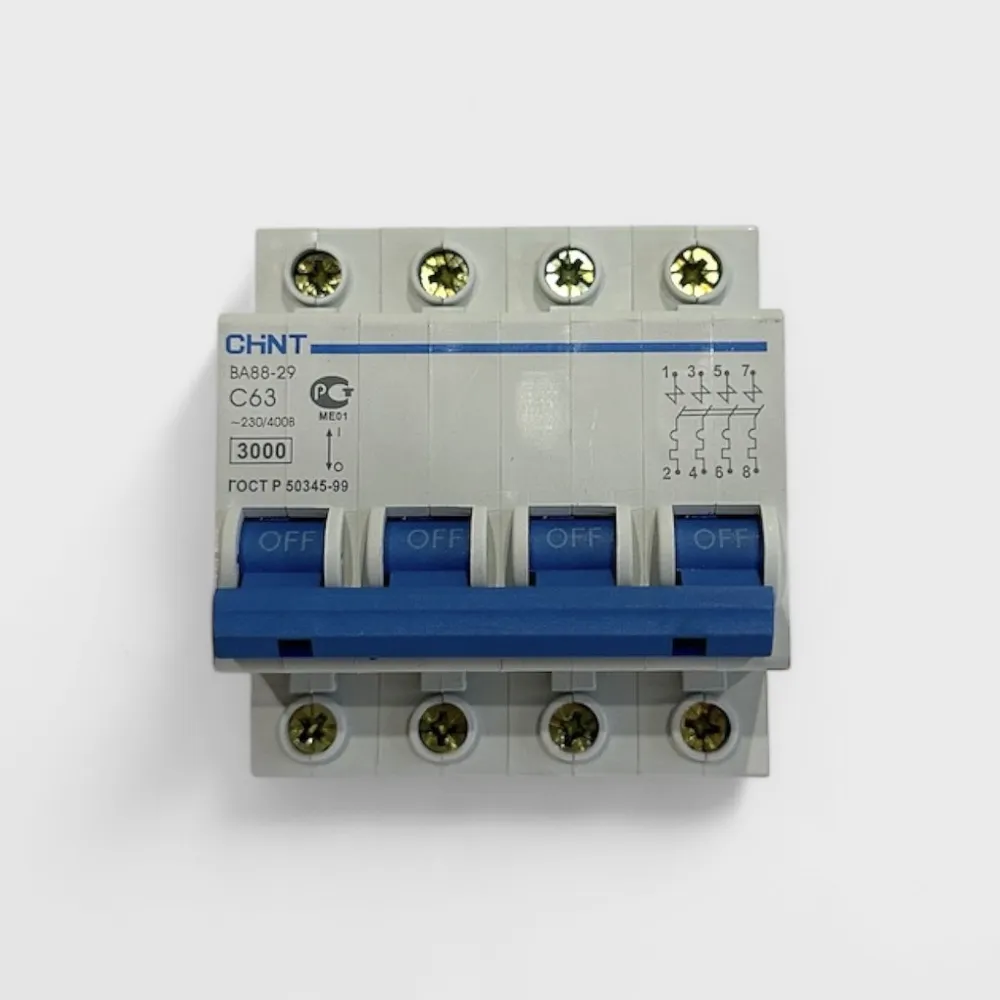 Автоматический выключатель CHINT BA88-29 4P 63A 3kA