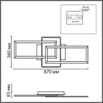 8021/90CL LEDIO LN24 черный/золотой/черный, металл/акрил Потолочный светильник LED 90W 220V 3000-6500К GOLDY