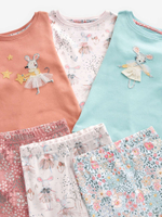 Пижама для девочки Next Q96-761, 3 шт., Розовый, Голубой