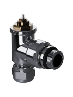 Набор термостатический угловой Royal Thermo Design Pro 15мм М30х1,5 (Хром)