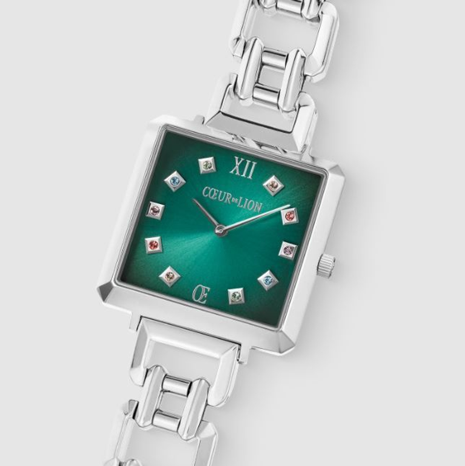 Набор часы и браслет Coeur de Lion Silver-Green 7630/53-1705