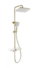 Душевая система с термостатом WONZON & WOGHAND ThermoKlick WW-B3098-A-BG брашированное золото