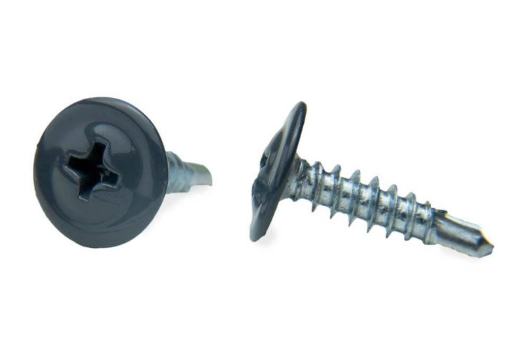 Саморез п/ш графит 4,2*16 RAL 7024 сверло (1000шт/уп)