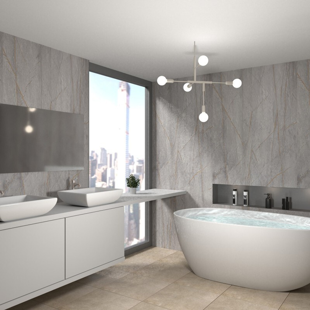 Ламинированная панель ПВХ ВЕК Мрамор Византийский 2700х500мм