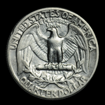 25 центов (квотер) 1954 года США серебро