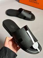 Шлепанцы Hermes черные