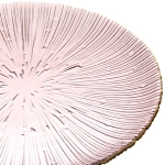 Тарелка стеклянная 21см «Флоренция» пыльная роза