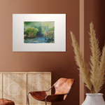 Картина акварельная авторская в паспарту 21х30 см на стену для интерьера "Заросли".