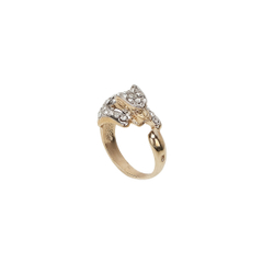 "Леопард" кольцо в золотом покрытии из коллекции "Дикие кошки" от Jenavi