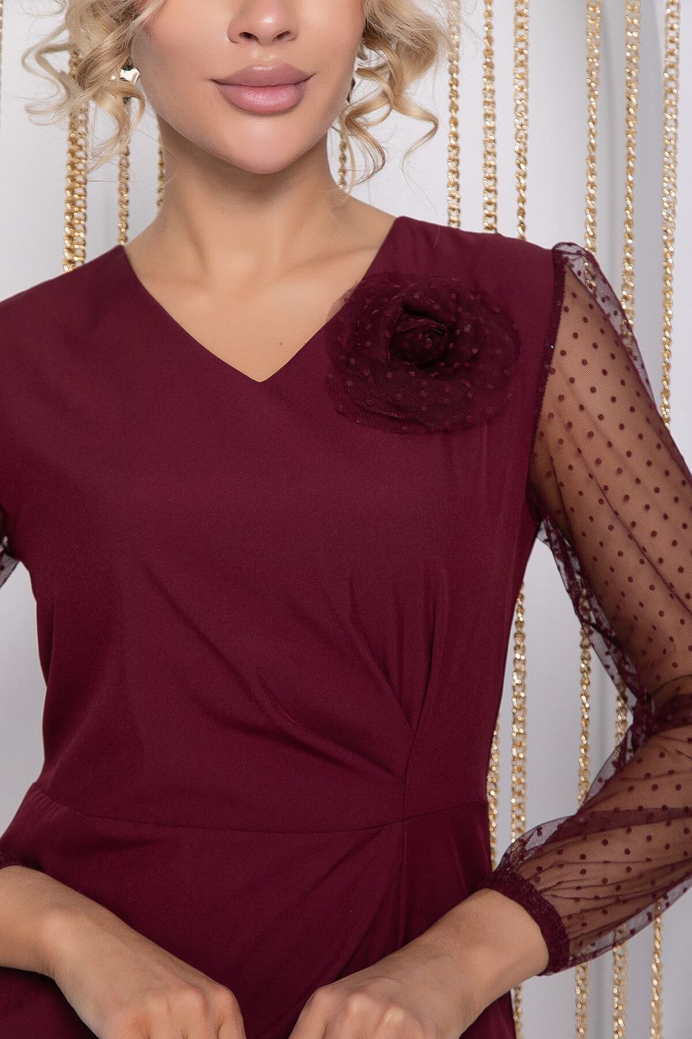 Платье Загадка ночи (бордовое) П12197-35 LT Collection