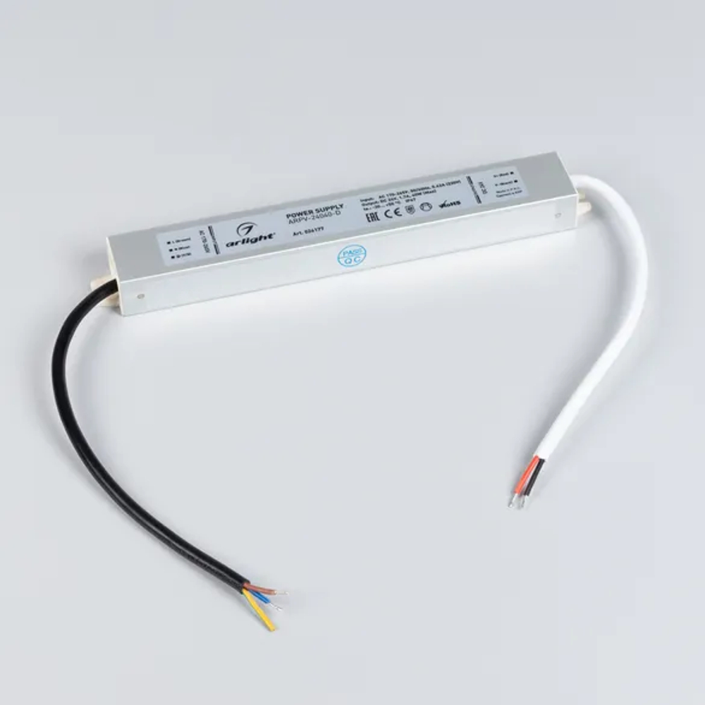 Блок питания ARPV-24040-D (24V, 1.7A, 40W) (Arlight, IP67 Металл, 3 года) 026177