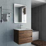 Тумба под раковину Vincea Gio 600 подвесная, 2 выкатных ящика soft-close, C.Oak