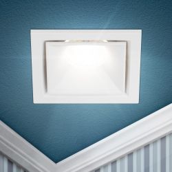 Светильник встраиваемый алюминиевый ЭРА KL101 WH под лампу MR16 GU5.3 белый | Алюминиевые встраиваемые светильники