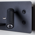 808547 Бра MURO 4,5W+3W LED 360LM+240LM ЧЕРНЫЙ 3000K