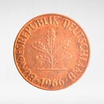 Germany, 1 Pfennig, 1966, (Karlsruhe Mint - "G"), VF