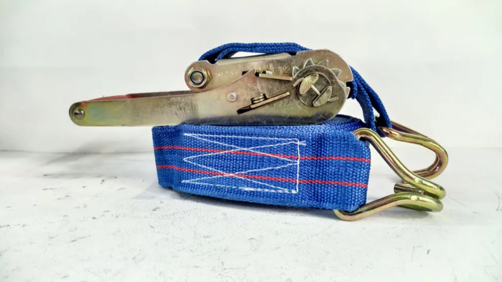 Стяжка груза 4 тонны - 10 метров (цвет: синий) 1.6кг,245х255х70мм