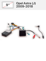 Переходная рамка 9" и комплект проводов для Opel Astra (J) 2009-2018