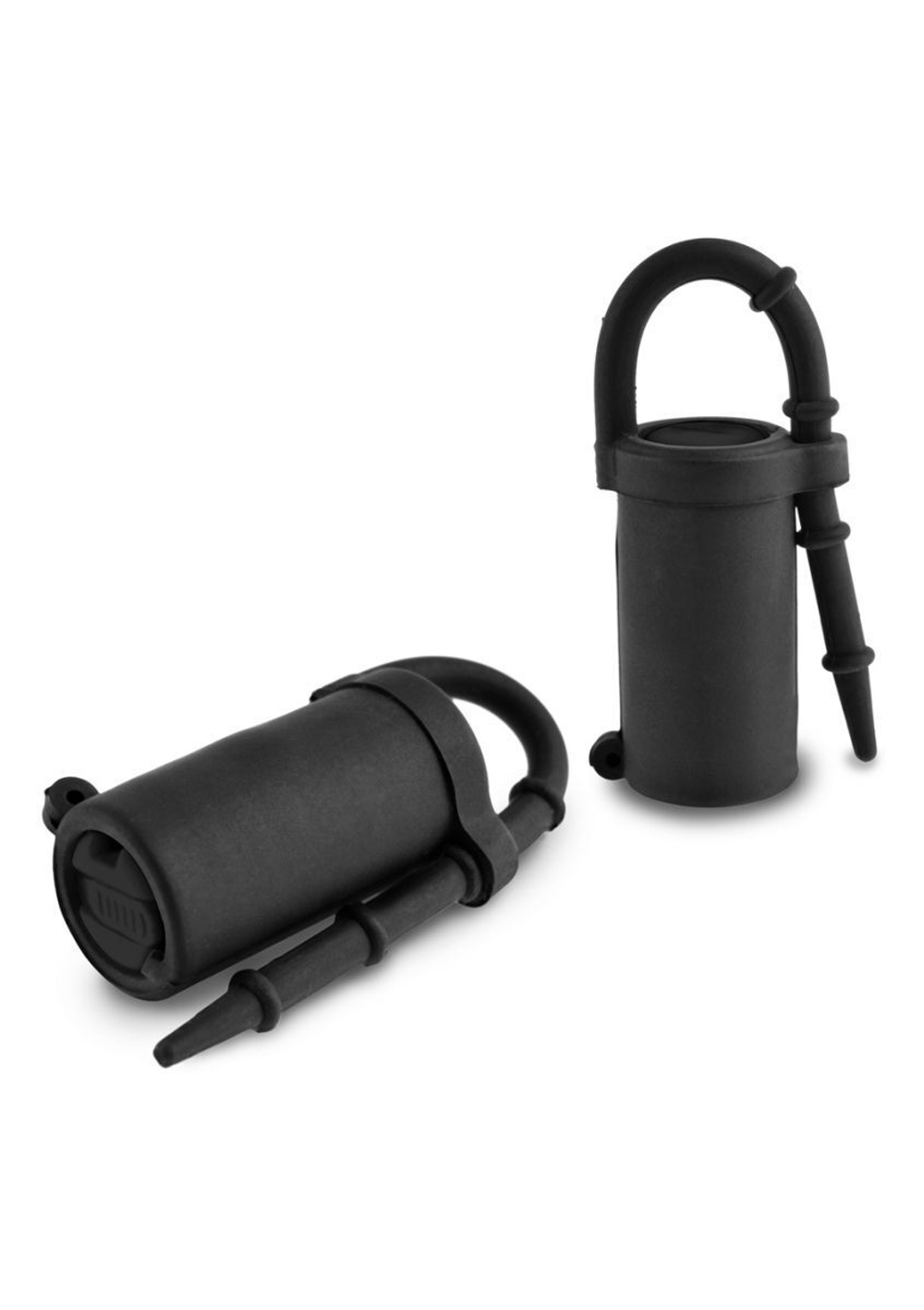 Чёрные виброзажимы на соски SILICONE NIPPLE TEAZERS (Цвет: черный)