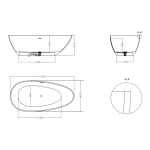 Ванна PAOLA 172x82 Classic матовая покраска по RAL полностью