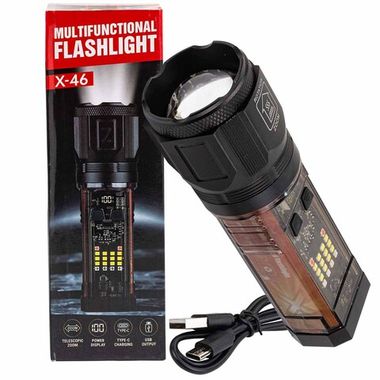 Фонарь ручной аккумуляторный с солнечной панелью (6 режимов работы, аккум. 1800мАч, 15Вт, время работы 2-6ч, время зар. 4ч, max расстояние 2000м) WMC TOOLS WMC-TH3149