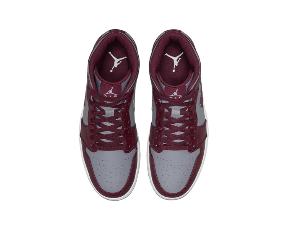 Jordan 1 mid team red black 2025