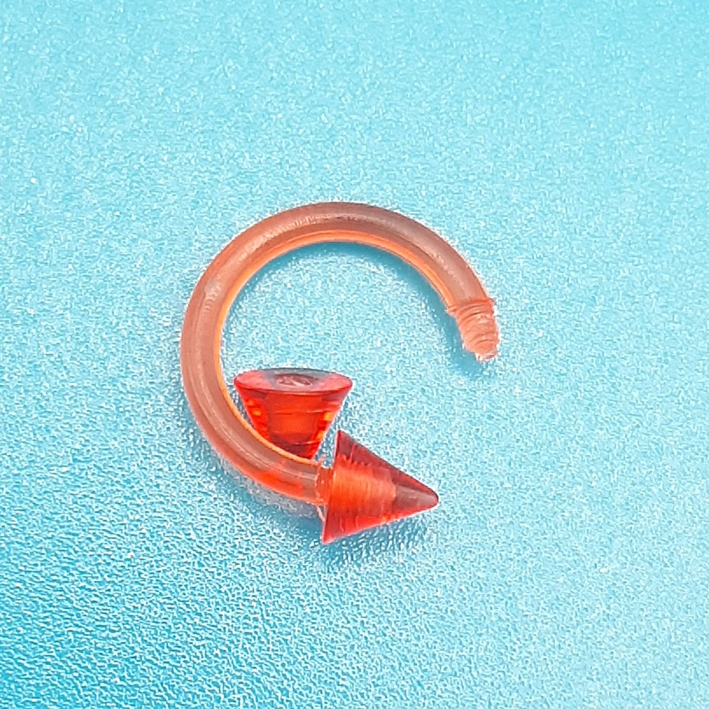 Микроциркуляр 8 мм с конусами 3 мм для пирсинга, толщина 1,2 мм. Яркий акрил