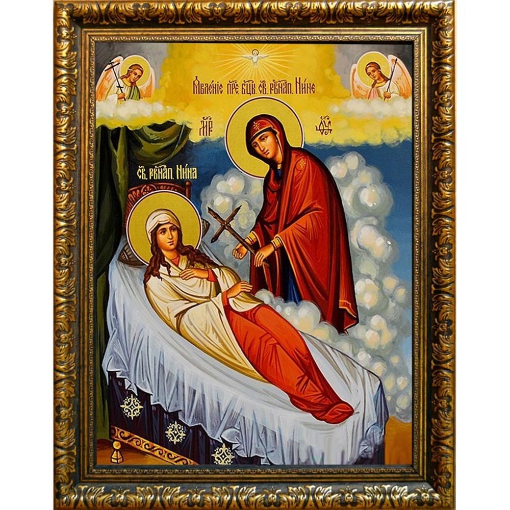Явление креста святой Нине. Икона на холсте.