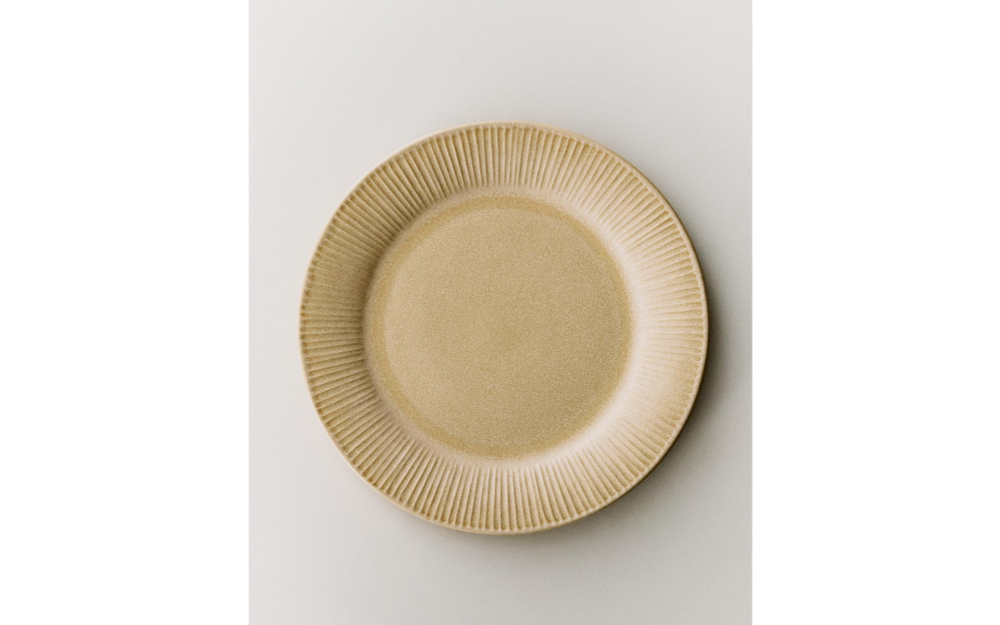 Zara Home тарелка обеденная из каменной керамики, цвет бежевый, 26 см