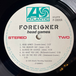 Винтажная виниловая пластинка LP Foreigner Head Games (Japan 1979) (Obi) Blinded By Science