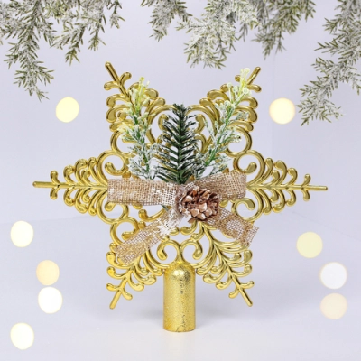 Звезда на ёлку 19*19 см «Хвойная», Золото