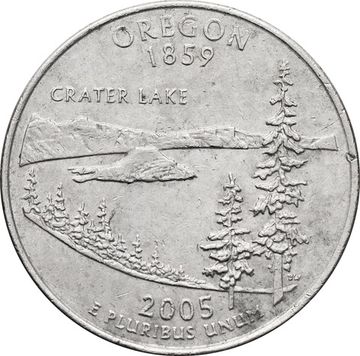 25 центов (1/4 доллара, квотер) 2005 США «Штат Орегон» (D) 