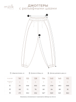 Джоггеры с рельефными швами Mjölk Ice Grey