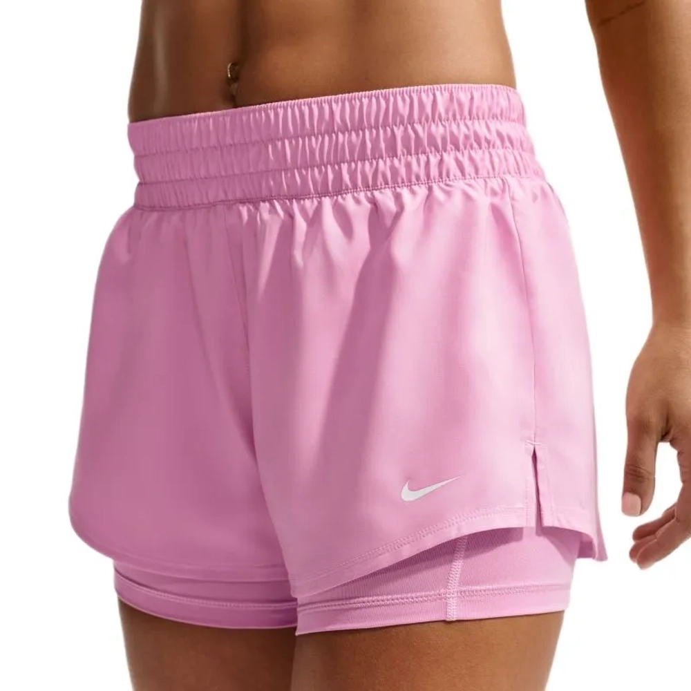Женские теннисные шорты Nike Dri-Fit One 2-in-1 - pink rise/white