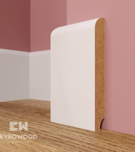 Плинтус МДФ EVROWOOD, PN 051, Белый