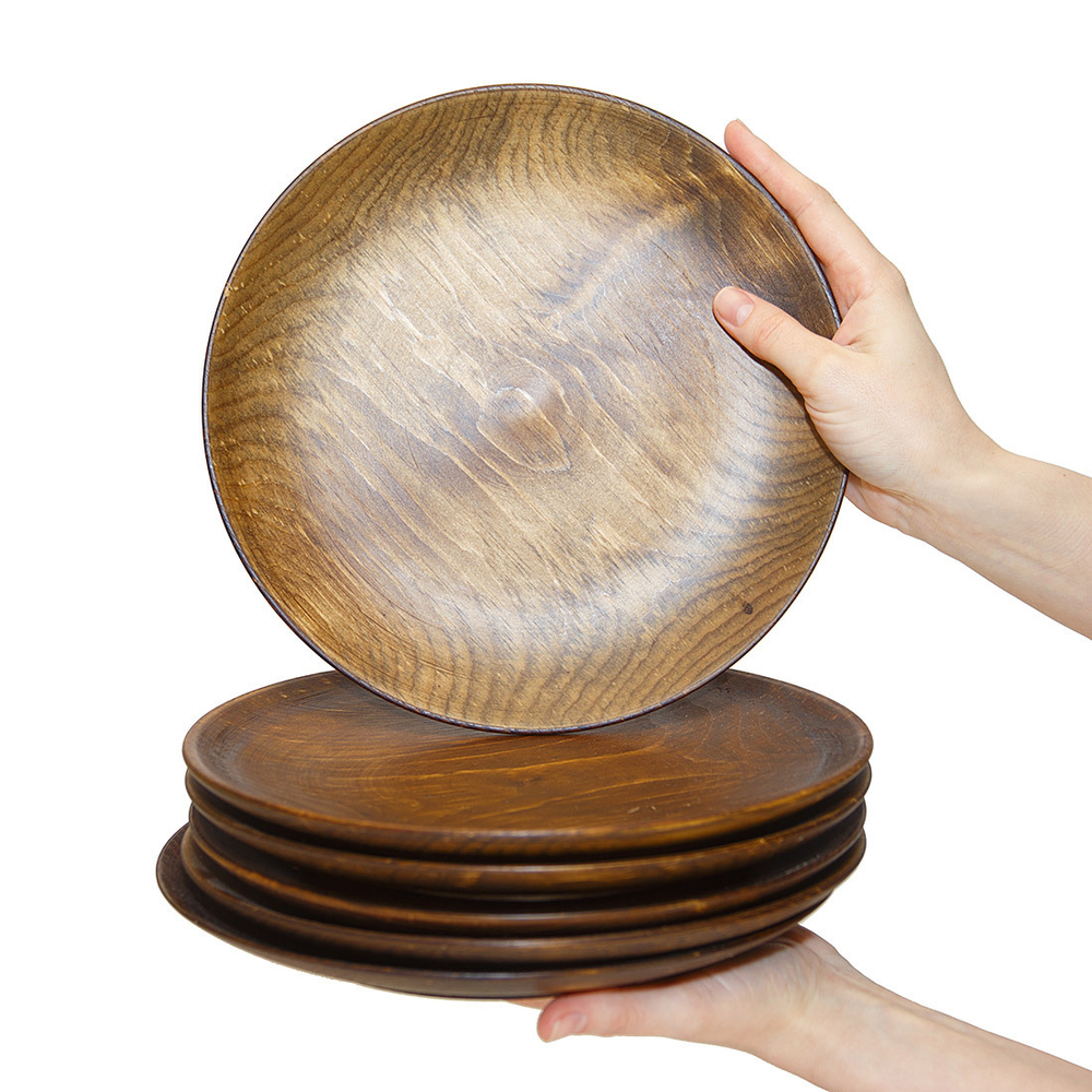 Набор деревянных тарелок Art of Siberia из сибирской пихты 6 шт. TN44