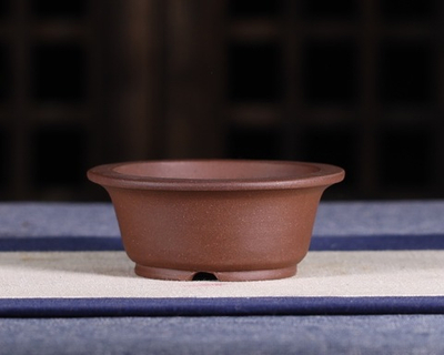 Состаренный неглазурованный горшок для бонсай высокого качества (исинская керамика) | 12.0*4.5