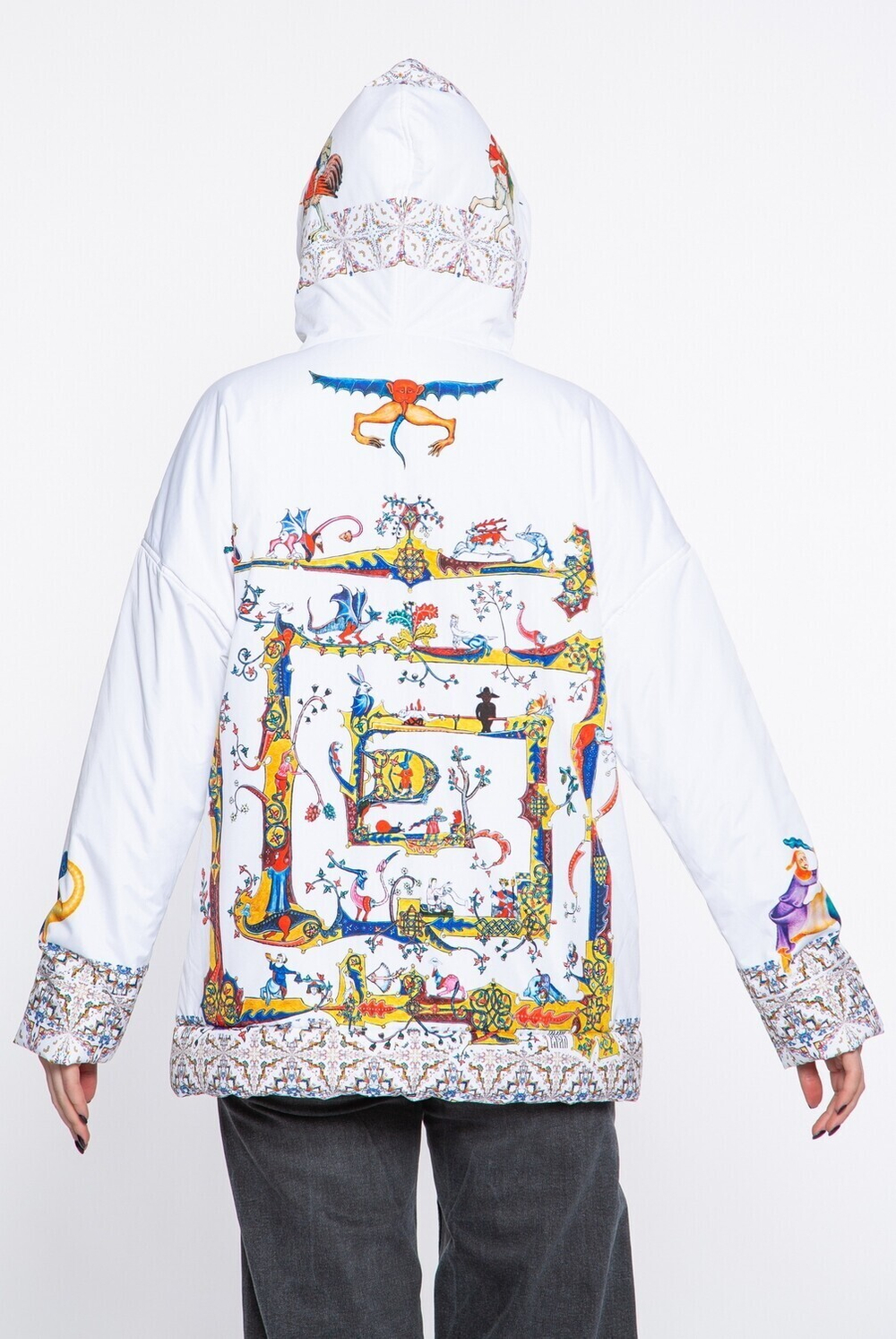 Куртка "Лабиринт", по мотивам средневековых буквиц и фантастических существ со страниц Псалтыри Латтрелла