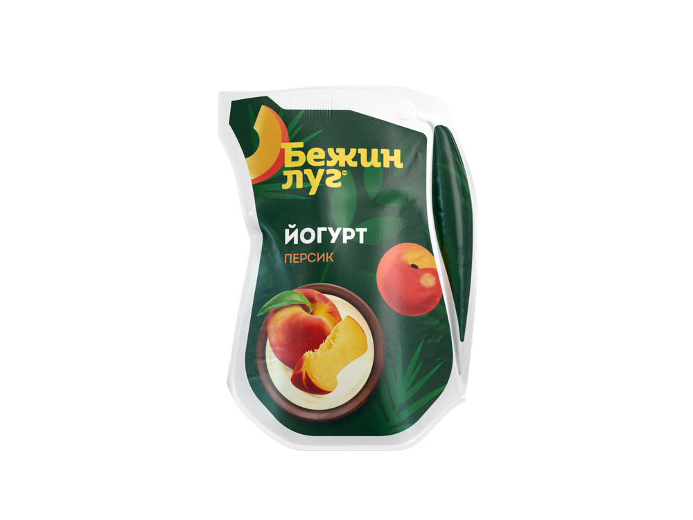 Йогурт питьевой Бежин Луг персик 2.5%, 0,9кг Кувшин