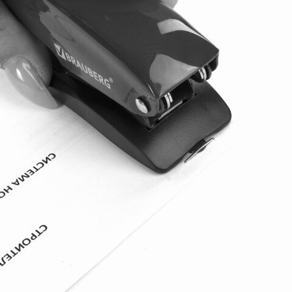 Степлер №24/6, 26/6 металлический BRAUBERG "Office Expert", до 25 листов, черный, 228593