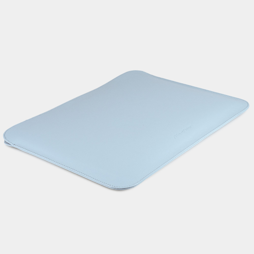 Чехол для MacBook 13-14' и документов из кожи козы, голубого цвета