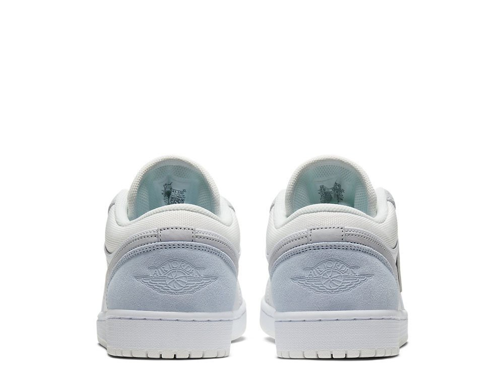 Баскетбольные кроссовки Air Jordan 1 Low "Paris" White/Sky Grey-Football Gray shoes