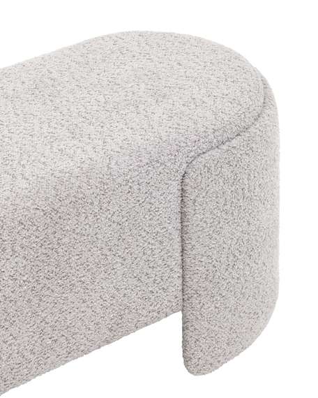 Банкетка Taks 115х41 см, светло-серое букле