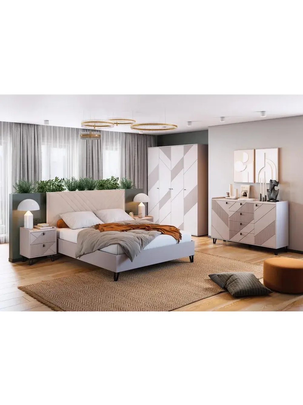 Кровать двухспальная 140х200 Кашемир