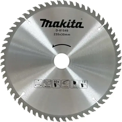 Пильный диск для дерева 235x30x2,5/1,6x60T Makita D-81549