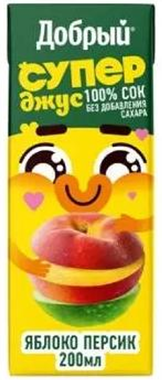 Сок Добрый 200мл Супер Джус яблоко-персик