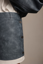 Юбка на запах из экокожи