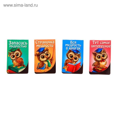 Набор магнитных закладок Закладки для тех, кто хочет большего , 4 шт.