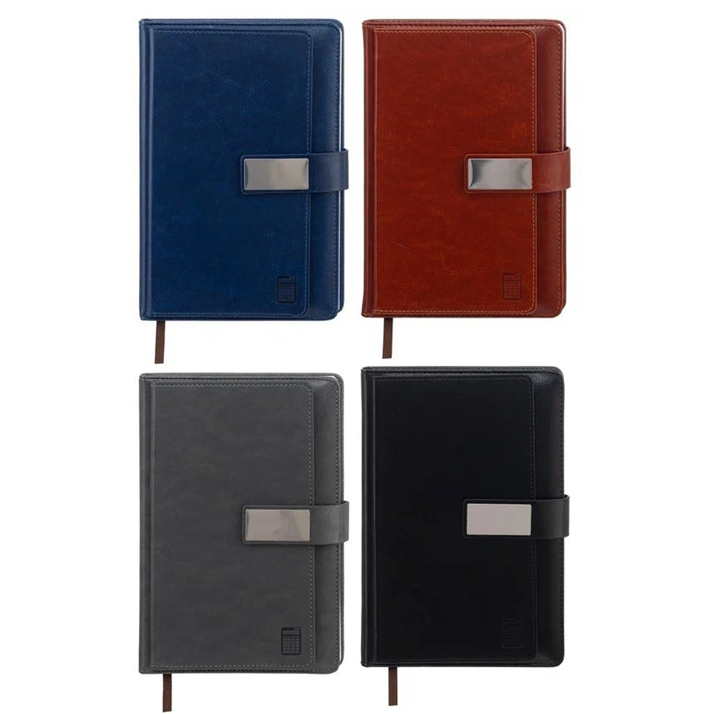 Ежедневник Basir, с калькулятором, формат А5, материал-кожезаменитель, 140 листов, размер 14,5*21 см