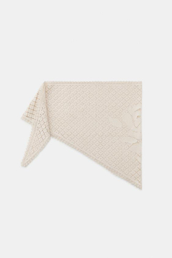 ZARA ПАРЕО ИЗ КРУЖЕВА КРОШЕ, ЭКРЮ