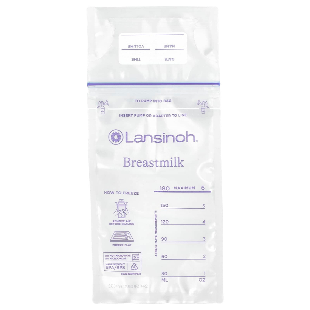 Lansinoh, пакеты для хранения грудного молока, 25 стерильных пакетов
